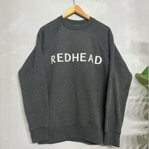 3/$30 _  BRUNETTE THE LABEL | Redhead Classic Crew in Heather grey - small / med